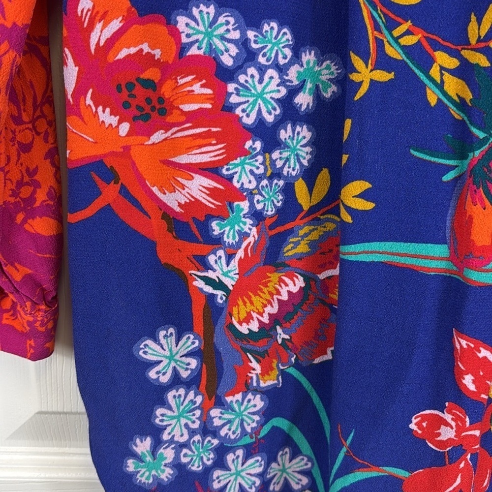 Soft Surroundings Hermosa  floral embroidered tunic top sz med petite - Picture 8 of 10